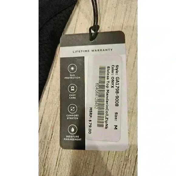 PGA Tour Women's Heathered Blue Tank Top Size M Keyhole Back NWT - Picture 6 of 11